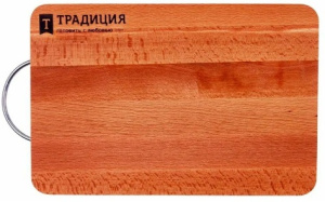 Доска разделочная бук 33x22x1,6см мет/руч ТМ Традиция